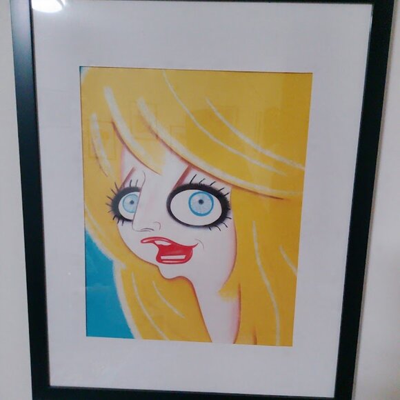 Framed picture  15x12"  Robert Risko caricature of Goldie Hawn - Picture 1 of 1